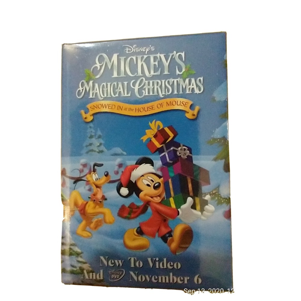 Walt Disney Mickey's Magical Christmas Dvd Promo Movie Badge Button Pin Pinback